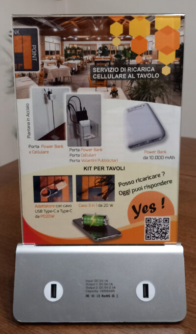 Power Bank Menù con volantino