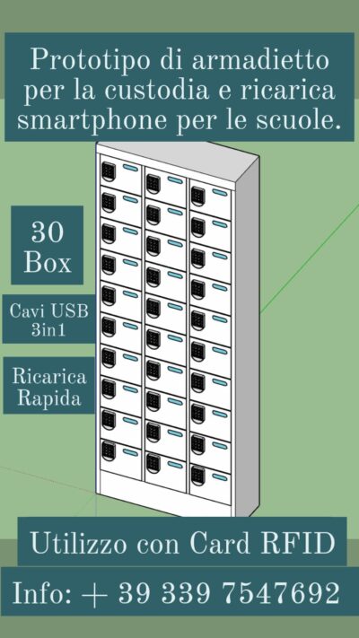 Prototipo armadietto per le scuole