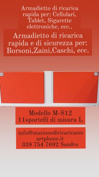 M-S12 Ricarica per cellulari Sicurezza per borsoni