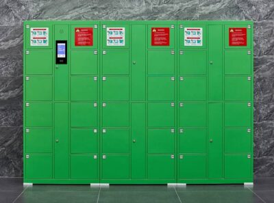 Armadietto per oggetti di colore verde